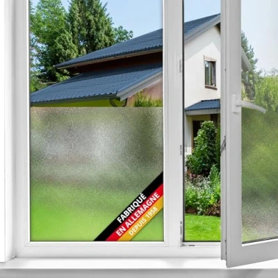 Image de d c fix film fenêtre anti regard électrostatique premium Laiteux 45 cm x 1,5 m opaque adhésif et décoratif brise vue cache occultant pour vitre, vitrage, douche