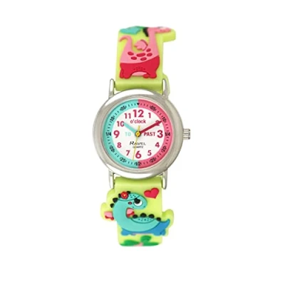 Image de Ravel Montre pour Enfant Apprendre à Lire l&#039;heure Quartz analogique R1513.94 Dinosaure Vert