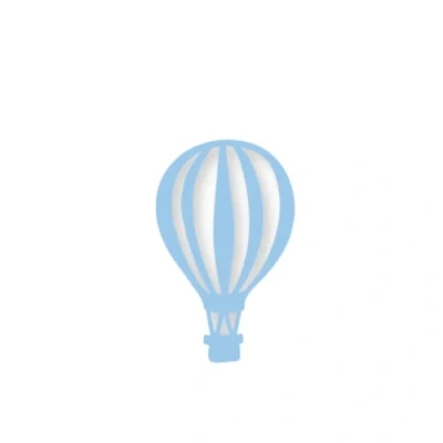 Image de Craftelier Mini matrice pour décorations et créations de scrapbooking, artisanat papeterie Figurine en forme ballon aérostatique Taille approximative la : 2,61 cm x 4,19