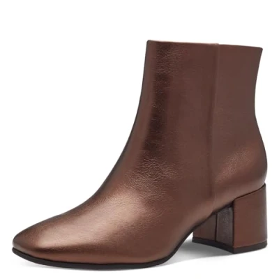 Image de MARCO TOZZI Bottines zippées pour Femme 2 25049 41, Bronze, 36 EU