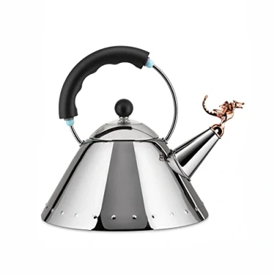 Image de Alessi Whistling Kettle Tea Rex 9093REX B Black 2 Liters by Micheal Graves