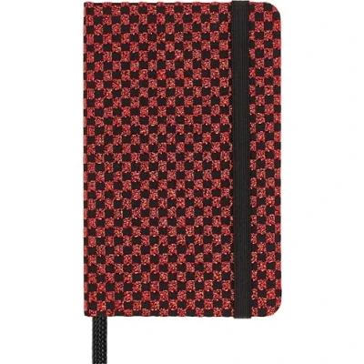 Image de Moleskine Carnet de Notes Collection Shine, Couverture en tissu Made in Italy by Mantero, avec des Pages Blanches et Fermeture Élastique, Format XS 13,6x8,8 cm, Couleur Rouge