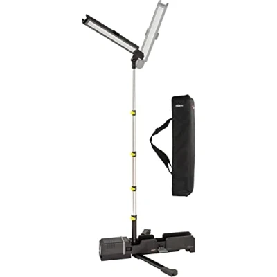 Image de Brennenstuhl Multi Battery Projecteur de chantier LED 6050 MA rechargeable avec mât télescopique (7000lm, IP54, extensible jusqu&#039;à 140cm, compatible batterie 18V (non fournie) 7 fabricants)