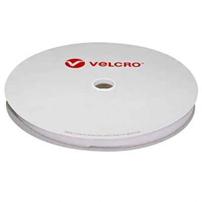 Image de Bobine de ruban VELCRO® à coudre Blanc 20mm x 25m boucle (partie femelle du scratch)