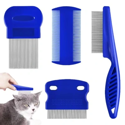 Image de 4 Pcs Peigne anti Poux, à Puces pour Chat et Chien, Poux Brosse Chat, Puce Chien