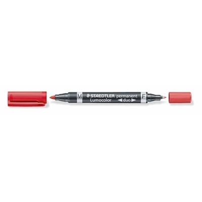 Image de STAEDTLER 10116 Marqueur Permanent Lumocolor Duo 348 Double Pointe 0,6 a 1,5mm Noir