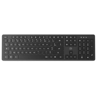 Image de Mobility Lab ML313986 Clavier sans Fil Premium pour Windows Récepteur USB et C, Frappe précise, Touches Plates silencieuses, Pavé numérique, Disposition AZERTY Noir