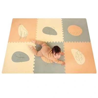 Image de Tapis Puzzle Mousse Bébé 1,8x1,2m Jungle 6 Dalles XXL 60x60cm 20% Plus Épais &amp; Doux de Sol sans Toxines, Inodore, Facile à Nettoyer Motricité