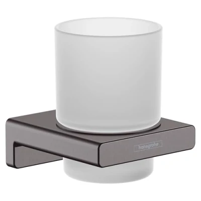 Image de hansgrohe AddStoris Porte verre, noir chromé brossé, 41749340