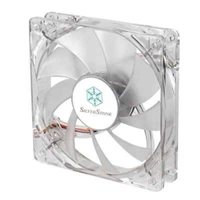 Image de SilverStone SST FN121 P GL Série FN Ventilateur de 120mm pour ordinateur, Bruit faible, Flux d&#039;air performant, 9 pales, 4x LED vertes