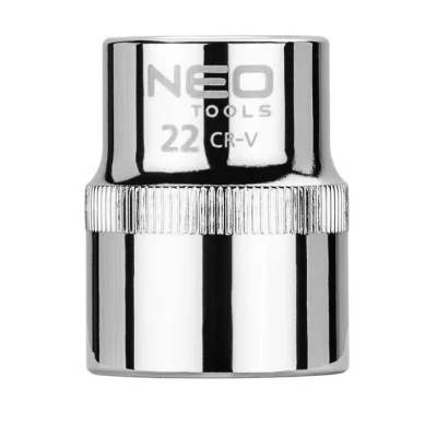 Image de NEO TOOLS 08 022 Clé à douille 1/2 3124 22 mm Acier chrome vanadium SuperLock