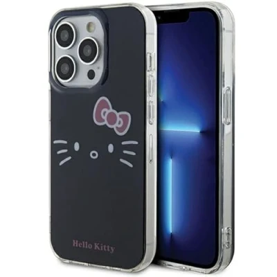 Image de CG MOBILE Hello Kitty HKHCP13XHKHLK Coque rigide pour iPhone 13 Pro Max 6,7&quot; Noir IML Face