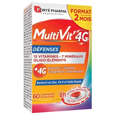 Image de MultiVit&#039; 4G Défenses 60 Comprimés