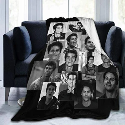 Image de Amkong Dylan O&#039;Brien Couverture ultra douce en flanelle polaire Pour toutes saisons Légère salon et chambre à coucher 152,4 x 127 cm
