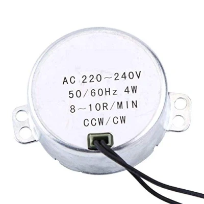 Image de Moteur Synchrone AC 220 240V Motoréducteur de Réduction Réversible 4W CW/CCW(8 10RPM), Dédié