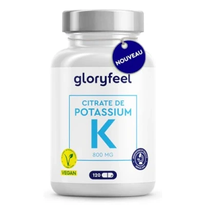 Image de Citrate de Potassium 2210mg, Pour la Fonction Musculaire, Système Immuntaire et le Nerveux, 800mg Élémentaire Pur, Hautement Dosé, Vegan Sans Additifs, Testé en Laboratoire