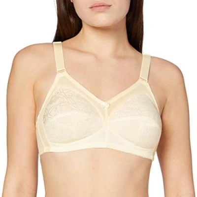 Image de SASSA Soft bh Jacquard Soutien gorge de tous les jours Emboîtant uni Femme Ivoire (Champagner 00300) FR: 110D (Taille fabricant: 95D)
