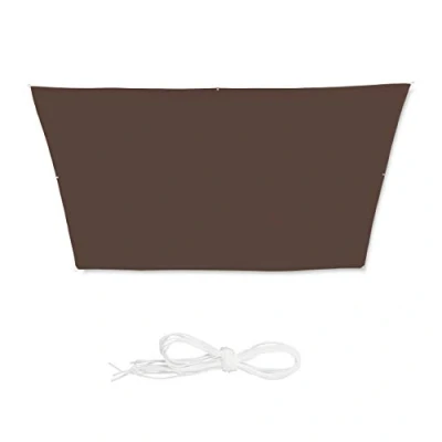 Image de relaxdays Voile d’ombrage trapèze diffuseur d’Ombre Protection Soleil Balcon Jardin UV 3x5,5x4x4 Toile imperméable, Gris, 3 x 5,5 4 m