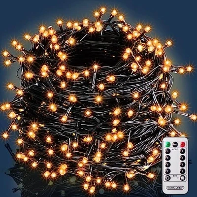 Image de Deuba Guirlande lumineuse 100 LED décoration de Noël à piles avec minuteur 8 fonctions d&#039;illumination