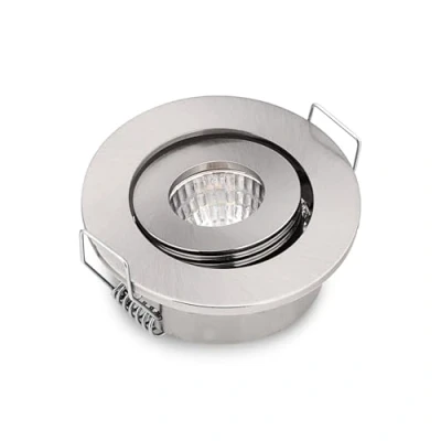 Image de JOYINLED 1 mini spot LED COB 3 W encastrable 3000 K blanc chaud en aluminium découpe trou 40 45 mm