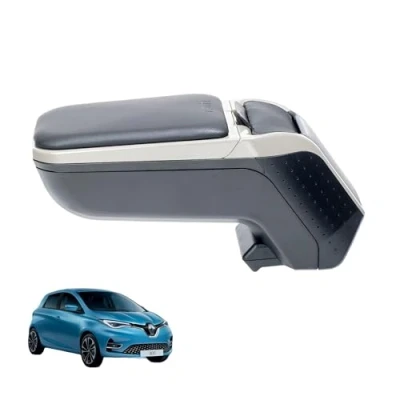 Image de accoudoir Rati Armster2 central adapté pour RENAULT ZOE 2020 [noir] I avec compartiment de rangement s&#039;adaptant précisément à la console centrale