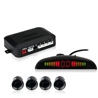 Image de Kabalo Parking Inverser Sonnerie &amp; Capteurs De Voiture LED 4pcs Détecteur Sécurité (Noir Recul)