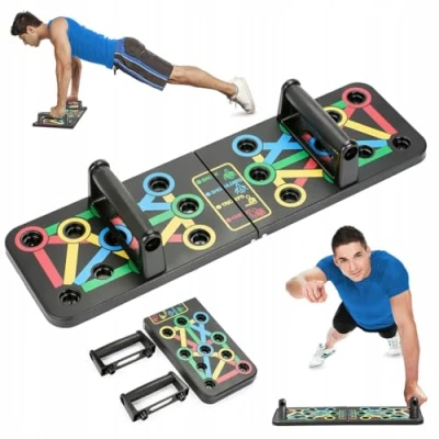 Image de Gymtek Planche de pompes pliable push up avec poignées pour un entraînement complet du corps et des efficaces multifonctionnelle Équipement fitness