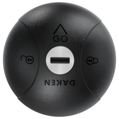 Image de DAKEN Saturn GO Simple 1 Serrure Antivol Fixe pour Véhicules Utilitaires, Verrouillage Manuel, Zamak, Couleur Noir