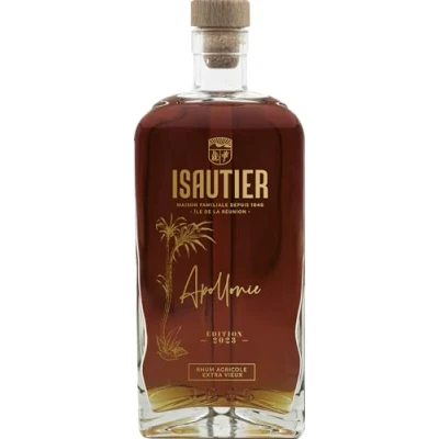 Image de ISAUTIER Apollonie Rhum Agricole Extra Vieux Notes de fruits exotiques (Banane, Ananas) et canne à sucre Origine : La Réunion 58% Alcool 70 cl