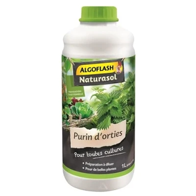 Image de ALGOFLASH NATURASOL Purin d&#039;orties liquide, Jusqu&#039;à 20 L, Bouchon doseur inclus, 1L, ALPURIN, Vert