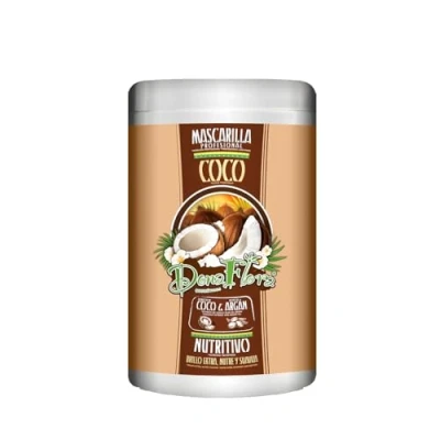 Image de DONA FLORA Masque Nutritif Coco &amp; Argan Hydratation Intense Répare Cheveux Abîmés Formule Sans Parabènes 1 kg