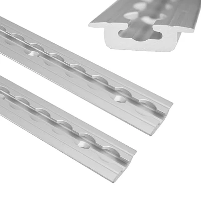 Image de NTG Rail de ligne aérienne, en aluminium, 2 x m, à encastrer, escamotable comme profilé sol, avec trous, 1975 mm