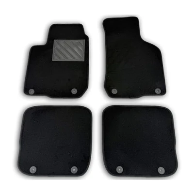 Image de Tapis de Sol sur Mesure, antidérapants, Talonnette en PVC, avec Points Fixation, Noir