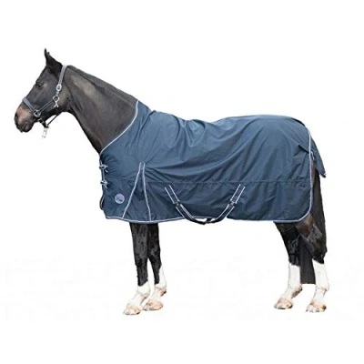 Image de HKM Couverture d&#039;Hiver Starter 600D Highneck avec Polarfleece Bleu Foncé 135/185