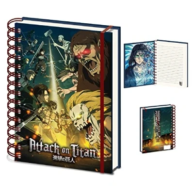 Image de Pyramid International carnet de notes Attack On Titan (design saison 4) à spirale A5, et blocs A5 Produit officiel
