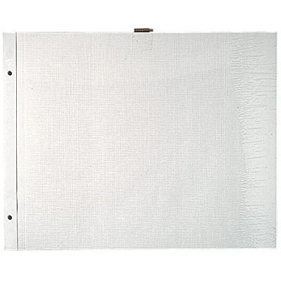 Image de Exacompta Réf. 16812E 1 Sachet de 10 Recharges pour album à vis pages blanches au format 37x29 cm avec d&#039;extensions et feuillets intercalaires cristal