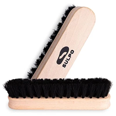 Image de SULPO Brosse à Chaussures Nettoyant Nettoyeur Nettoyage Cuir a Entretien kit Brosses nettoyante Couleurs : Noir 2 de Polissage