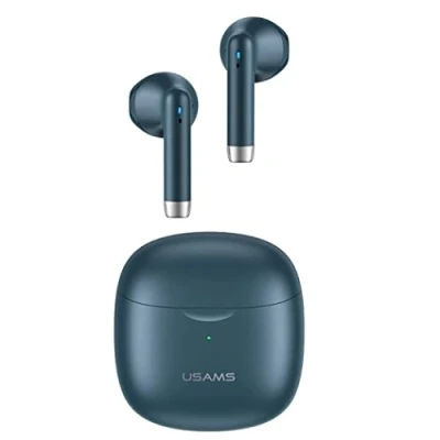 Image de Écouteurs Bluetooth sans Fil avec Basses puissantes Charge Rapide USB C BT 5.0 HiFi 3D stéréo True Wireless Earbuds Microphone intégré Touch Control Super Mini (Bleu)