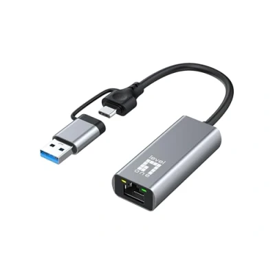 Image de LevelOne Adaptateur réseau USB 0423 2,5 Gigabit Ethernet 2 en 1 C/A