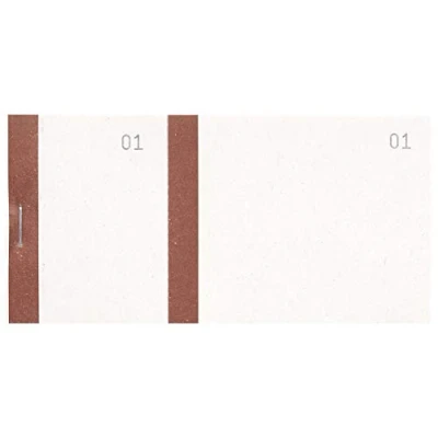 Image de Exacompta Réf. 96301E Paquet de 10 blocs vendeurs 100 feuillets numérotés 1 à 2 coupons détachable Pour kermesse, loterie, tombola Format 6,6 x 13,5 cm bande couleur Bistre