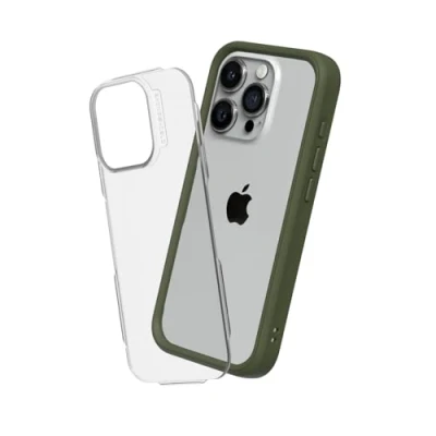 Image de RhinoShield Coque Compatible avec [iPhone 15 Pro] Mod NX Protection Fine Personnalisable Technologie d&#039;absorption des Chocs [sans BPA] Vert Kaki