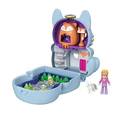 Image de Polly Pocket Coffret Transformable réversible Renard des Neiges avec Mini Figurines Polly, et Accessoires, Jouet Enfant, édition 2021, GTM57