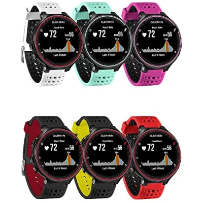 Image de FunBand Bracelet pour Garmin Forerunner 235, de Remplacement Silicone 235/220/230/620/630/735XT/ Approach S20/S5/S6 Smartwatch