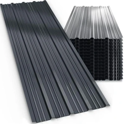 Image de GARDEBRUK® 14x Tôles de bardage 110x46cm = 7m² galvanisé résistant aux intempéries tôle ondulée trapézoïdale profilée toit mur abri jardin anthracite