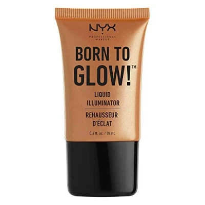 Image de Nyx Professional Makeup Highlighter BORN TO GLOW Liquid Illuminator Hightlighter, Femme, Taille: 18 ml, 3 pure gold