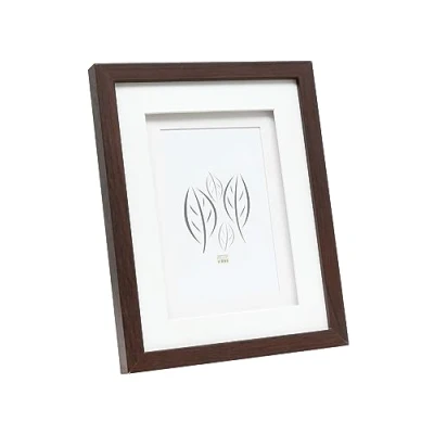 Image de Deknudt Frames S65KQ1 Cadre Photo Double Passe Partout Bois Brun 10 x15 cm