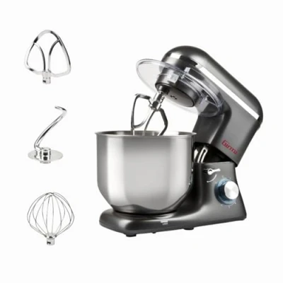Image de Girmi IM46 Pétrisseur Planétaire &quot;Gastronome 8L&quot;, pâtes jusqu&#039;à à 3kg, 1400 W (1800 Max), 8 Litres, 6 La Rapidité, Gris Anthracite