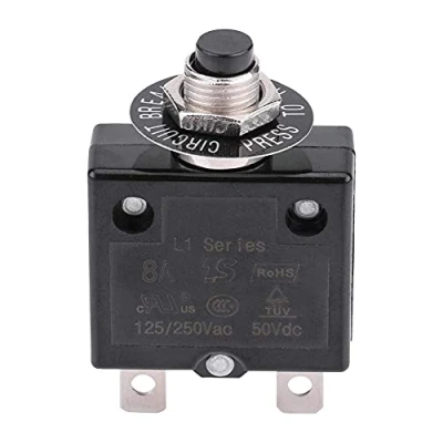 Image de Disjoncteur À Réarmement Manuel, Thermique De Bouton Poussoir, Protecteur Surcharge Surintensité, Avec Réinitialisation, 5A 8A 10A 15A 18A 20A 30A En Option,