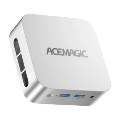 Image de ACEMAGICIAN Ultra Mini PC W11 Pro, 12e Ιntel Alder Lake N100 (jusqu&#039;à 3,4 GHz),16 Go LPDDR5 512 SSD Micro Ordinateur Bureau HDMI X3 LAN X 2