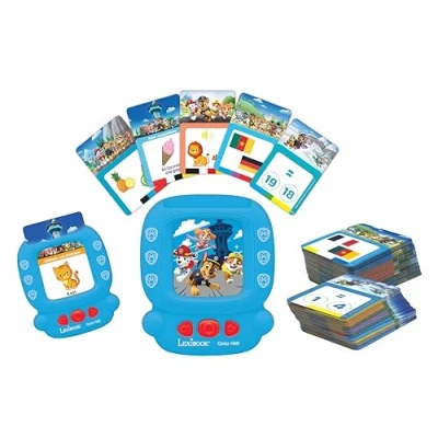 Image de Lexibook, La Pat&#039;Patrouille, Imagier à Cartes interactif bilingue, Jouet Audio pour Apprendre l&#039;anglais et Le français, 150 éducatives Recto Verso, Quiz vocabulaire, Bleu/Rouge, JCR10PAi1